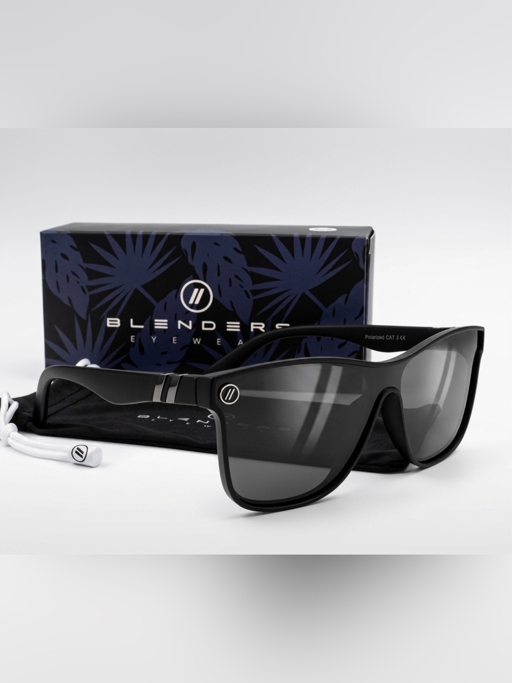Blenders Eyewear SciFi Color Dark Flatter Black Polarized Fashion Sunglasses